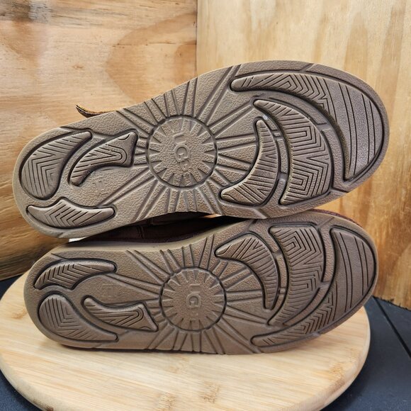 UGG Womens Becket Buckle Straps Shearling Lined Chestnut Mid Calf Boots - Picture 9 of 10